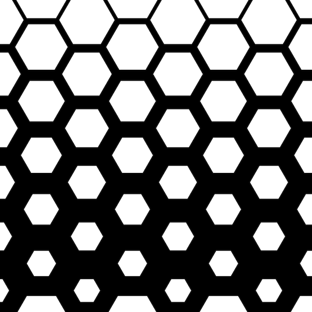 halftone honeycomb pattern vector illustration geometric seamless pattern on isolated background hexagon decrease sign concept