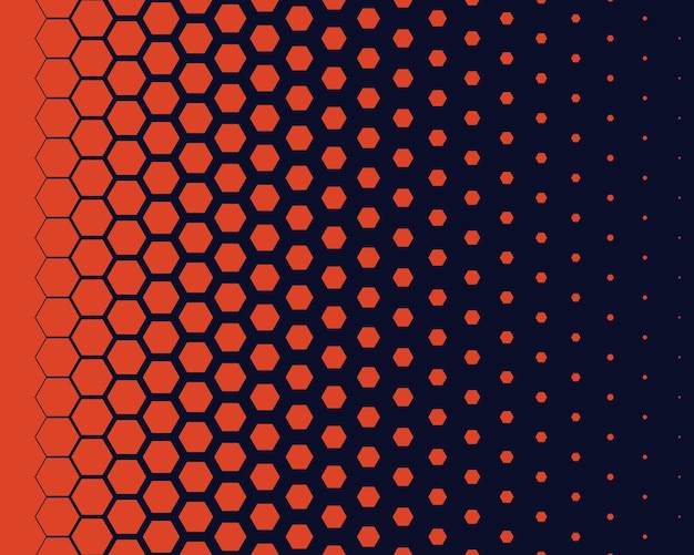 halftone honeycomb pattern vector illustration geometric seamless pattern on isolated background hexagon decrease sign concept
