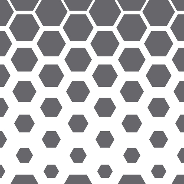 halftone honeycomb pattern vector illustration geometric seamless pattern on isolated background hexagon decrease sign concept