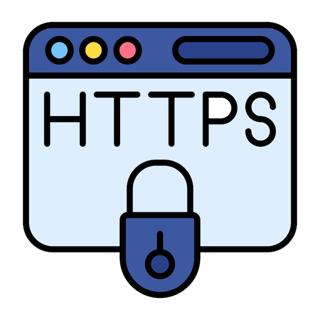 https flat illustration