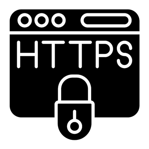 Https Glyph 솔리드 블랙 일러스트레이션