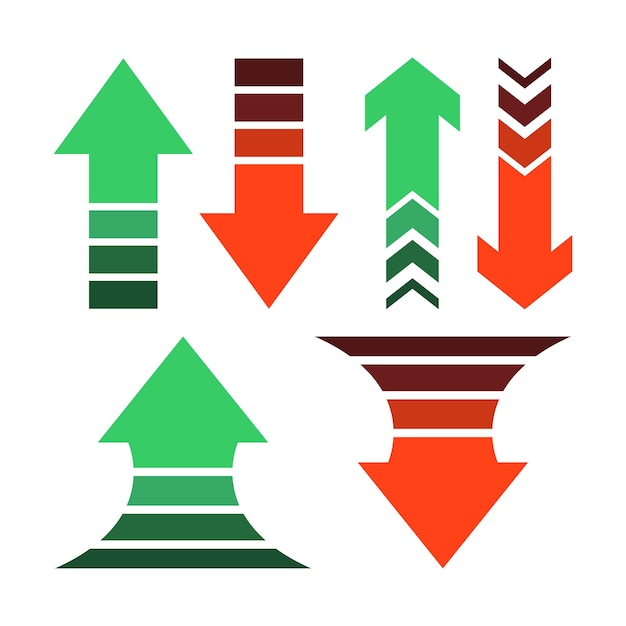 increase and decrease arrow vector illustration