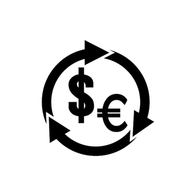 increase or decrease in dollar or euro currencyicon vector illustration design