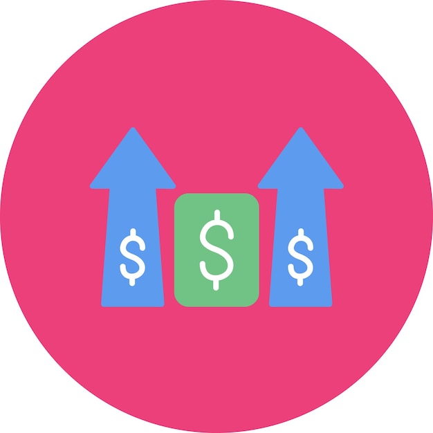 increase and decrease in rate flat illustration