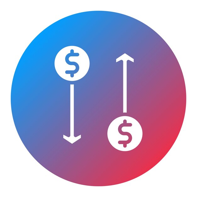 increase and decrease in rate icon vector image can be used for trading