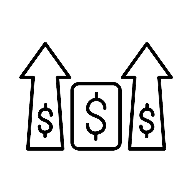 increase and decrease in rate line illustration