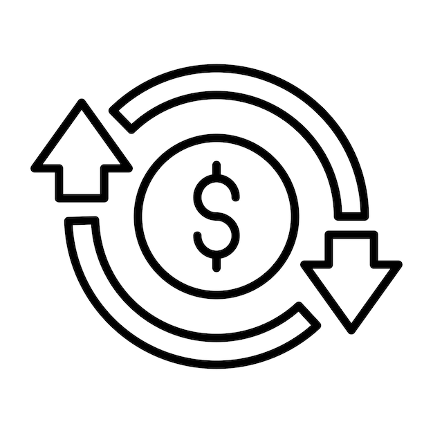 increase and decrease in rate vector illustration style