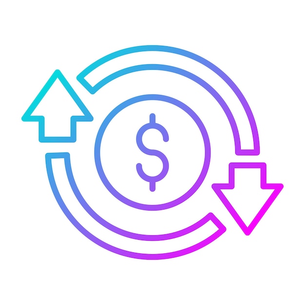 increase and decrease in rate vector illustration style