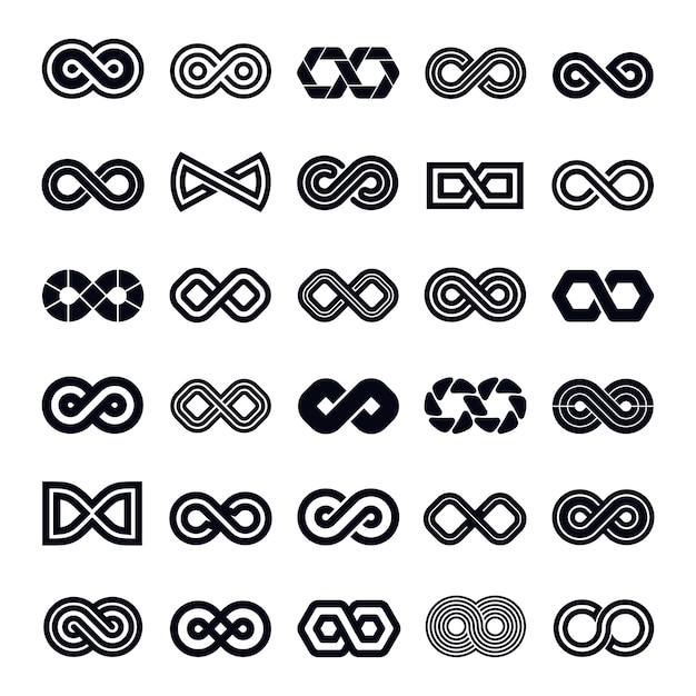 infinity shape design element set