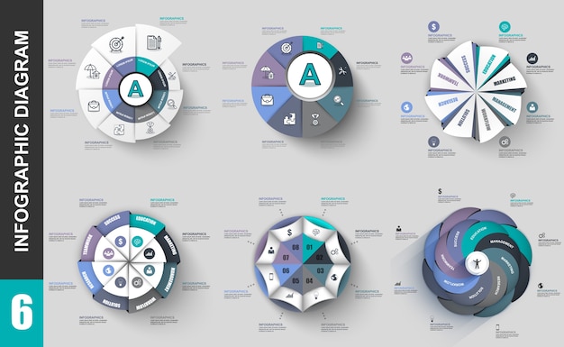 infographic elements data visualization vector
