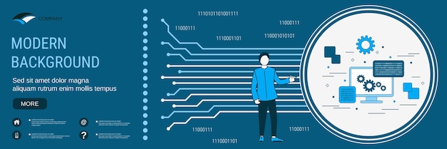 information computing data processing concept