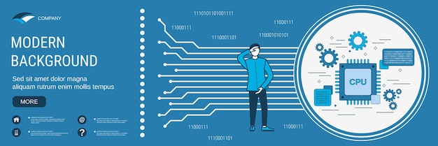 information computing data processing concept