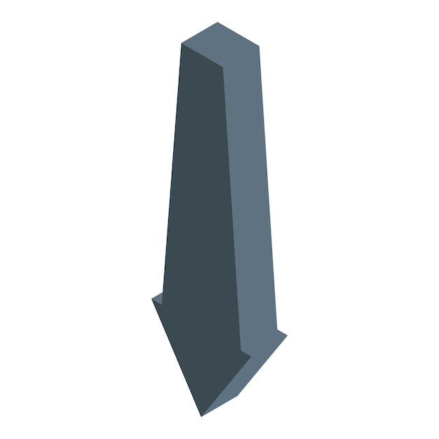 isometric arrow pointing down representing decrease