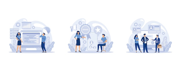 it profession set. programmer write software and create code for computer. coding script for project