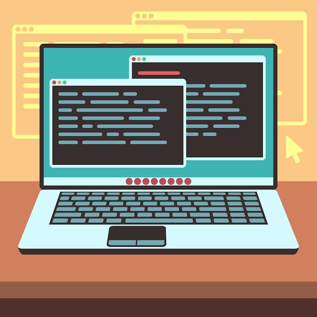 java code on laptop screen.