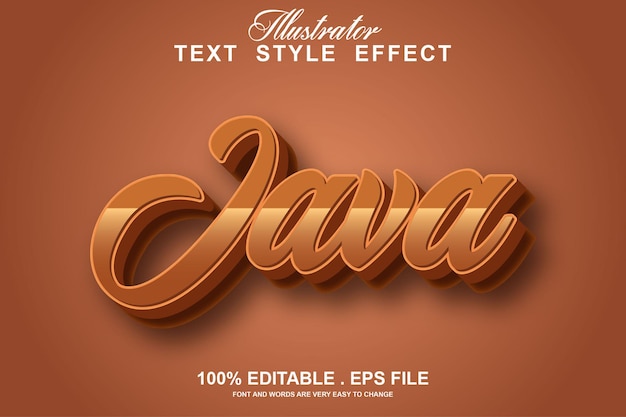 java text effect editable