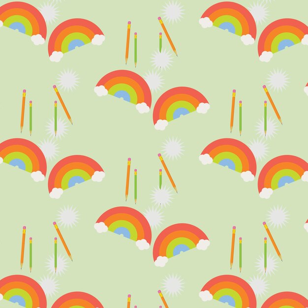 kid objects vector art basic pattern
