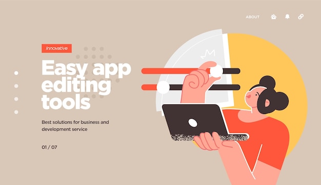 landing page template of developing computer software coding and programming