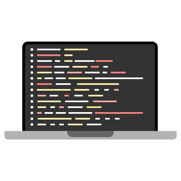 laptop and program code development web coding concept coding screen