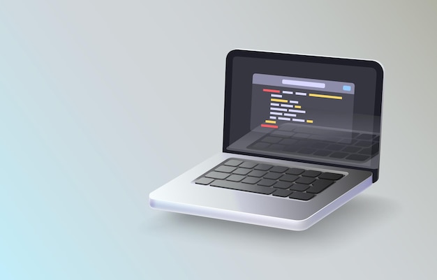 ラップトッププログラミングコードプロジェクトアプリ開発者コンピューターベクトル