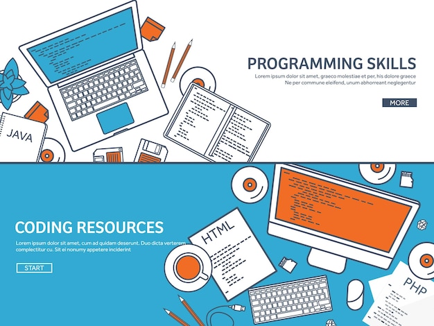 lined programming coding and seo outline computing background code hardware software web development