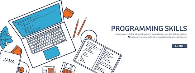 lined programming coding and seo outline computing background code hardware software web development