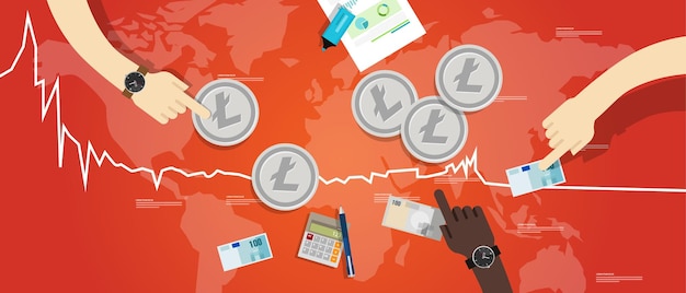 litecoin price value market going down decrease chart crash