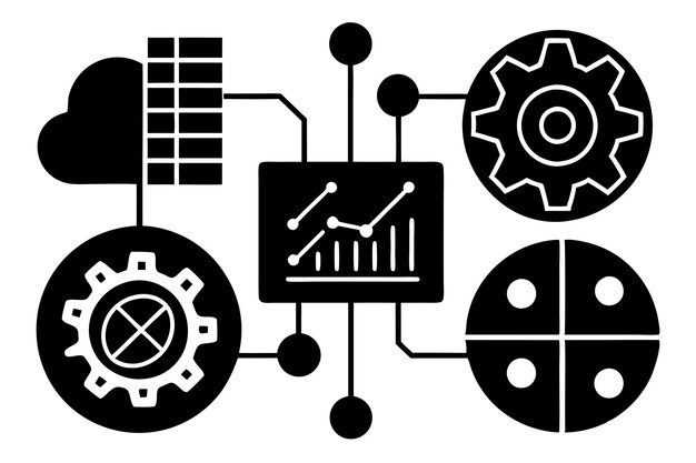 machine learning graphics data analytics amp algorithm icons
