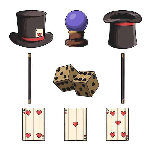 magic tool set of elements and vector