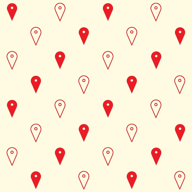 map pointer vector seamless pattern