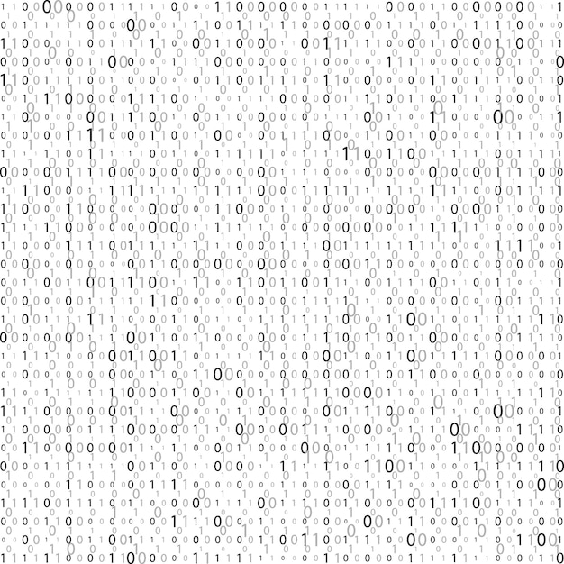 matrix stream of binary code numbers on the screen the concept of coding one zero