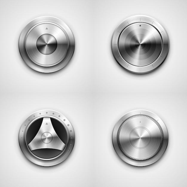 metallic knobs