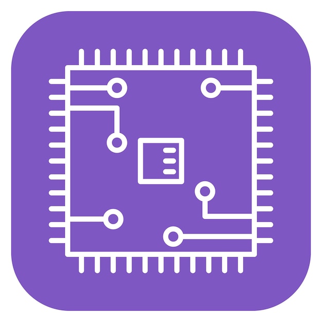 microprocessor vector illustration