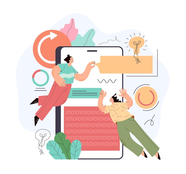 mobile digital app application development coding and programming process