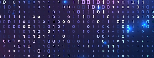 modern binary code concept digital banner for programming and coding