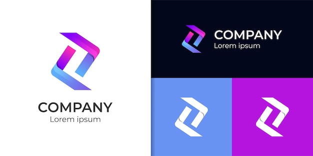 modern logos of code for coding programming gradient logo template