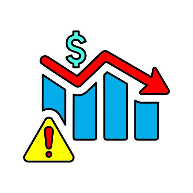 money rate decrease icon
