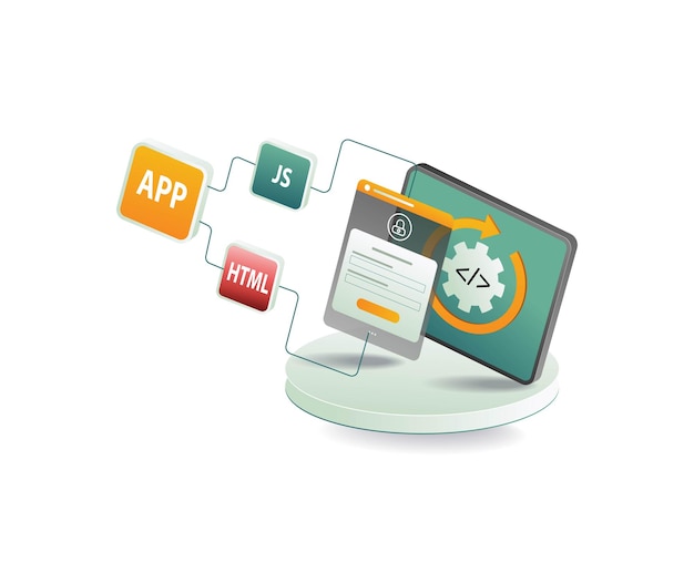 network of web application developer programmers