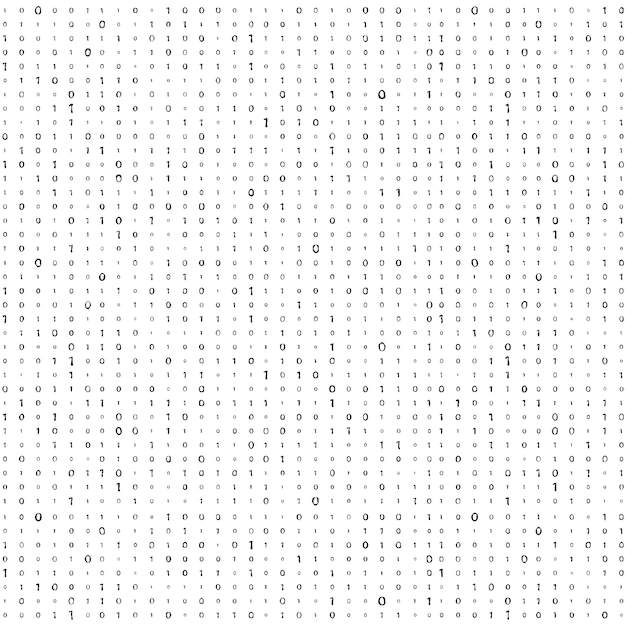 numbers on the screen binary code stream computer matrix graphic data decryption algorithm