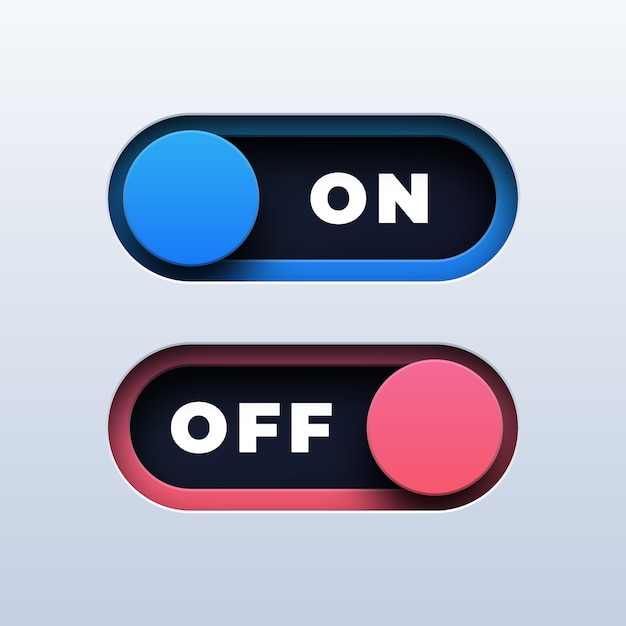 on off toggle switch button