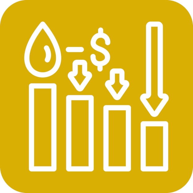 oil price decrease icon style