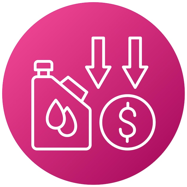 oil price decrease icon style