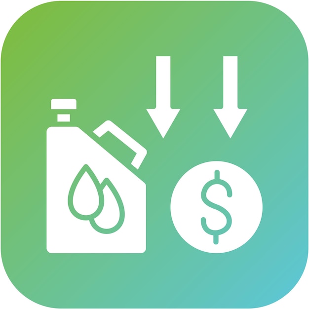 oil price decrease icon style