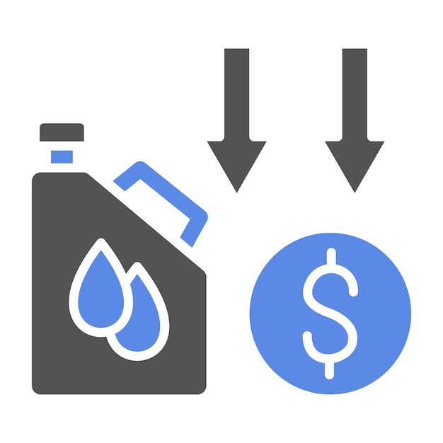 oil price decrease icon style