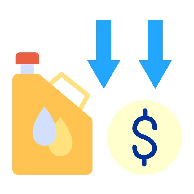 oil price decrease icon style