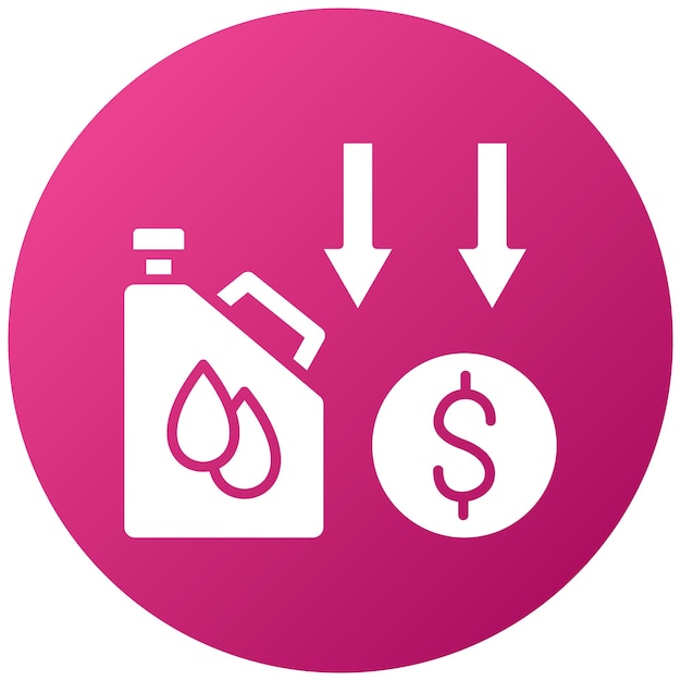 oil price decrease icon style