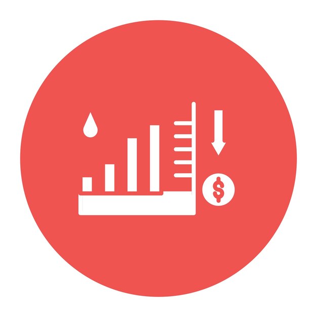 oil price decrease vector illustration