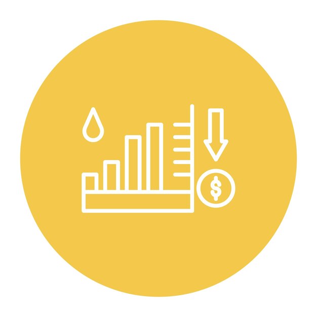 oil price decrease vector illustration