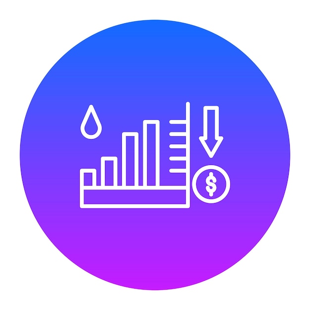 oil price decrease vector illustration