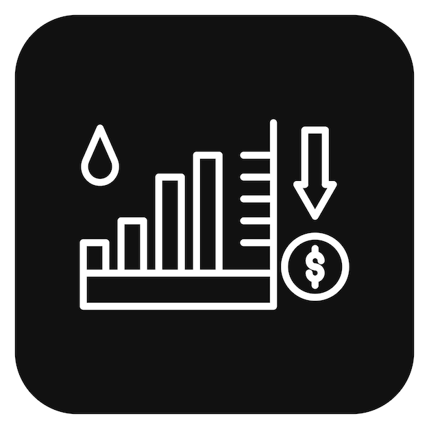 oil price decrease vector illustration